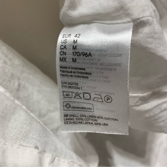 H&M linen blend button down cami midi dress - Picture 8 of 13